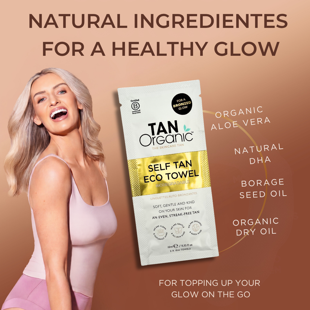TANORGANIC SELF TAN ECO TOWELS 2 X 10ML