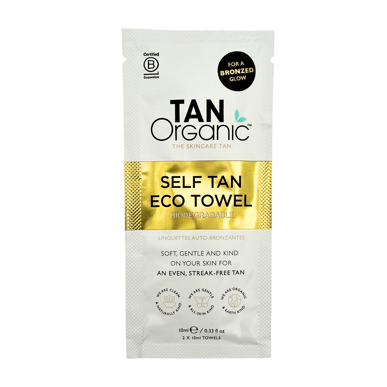 TANORGANIC SELF TAN ECO TOWELS 2 X 10ML